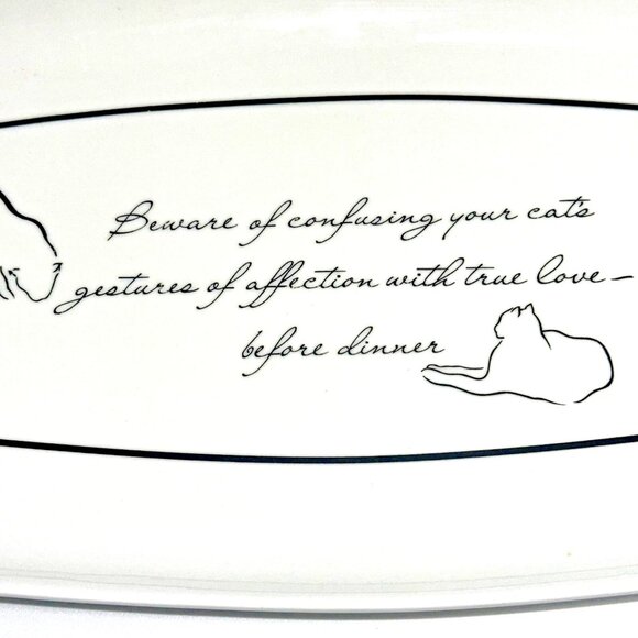 The Monkey And The Peddler Liz Ross for BIA-Minou-2003-Serving Plate - Cats - Picture 2 of 4